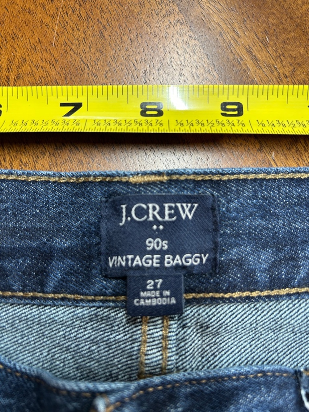 J. Crew Dark Blue 90s Vintage Baggy Jeans - Picture 2 of 10
